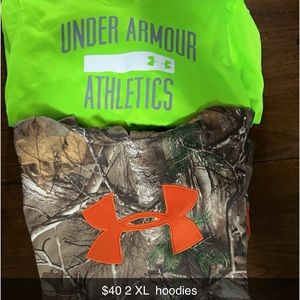 2LX boys Under Amour Hoodies